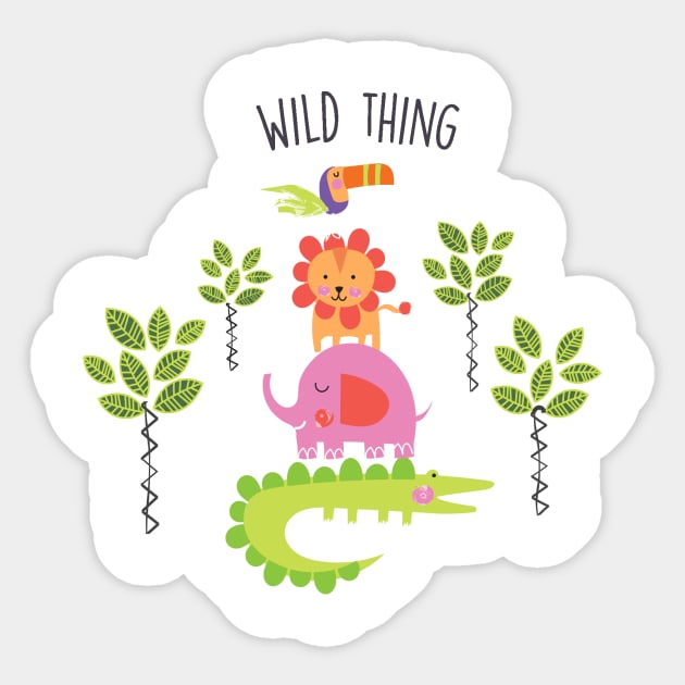 Wild thing Sticker by tfinn